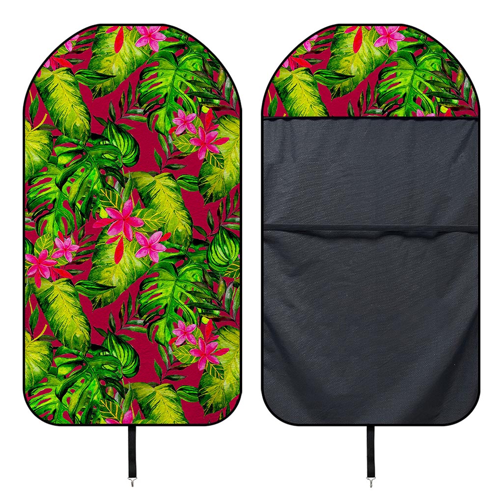 Pink Hawaiian Tropical Pattern Print Waterproof Car Seat Cover