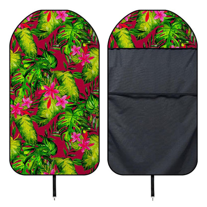 Pink Hawaiian Tropical Pattern Print Waterproof Car Seat Cover