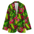 Pink Hawaiian Tropical Pattern Print Women's Blazer