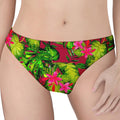 Pink Hawaiian Tropical Pattern Print Women's Thong