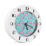 Pink Heart Lollipop Pattern Print Alarm Clock
