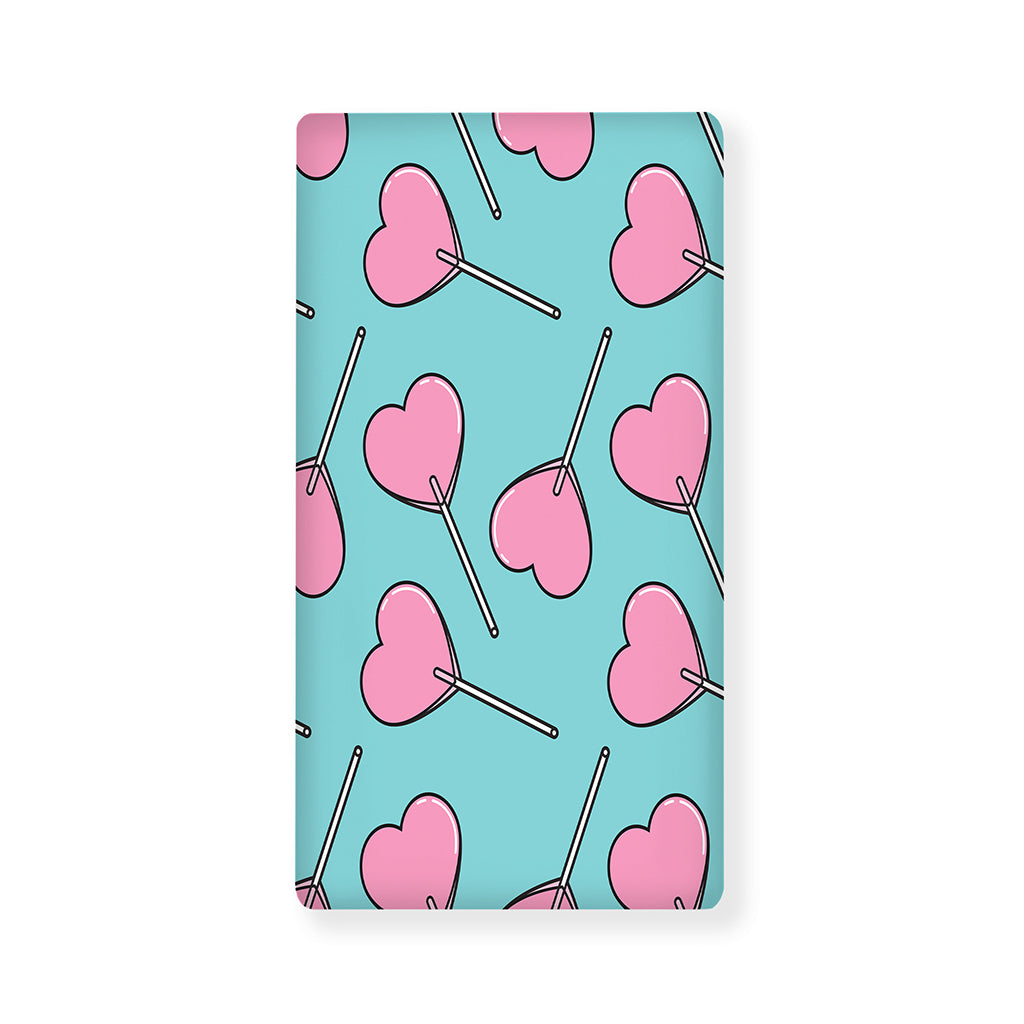 Pink Heart Lollipop Pattern Print Baby Crib Sheet