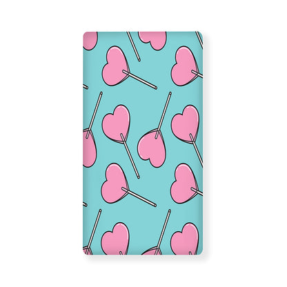 Pink Heart Lollipop Pattern Print Baby Crib Sheet