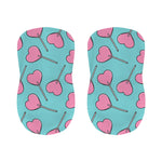 Pink Heart Lollipop Pattern Print Bar Stool Covers