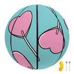 Pink Heart Lollipop Pattern Print Basketball