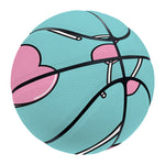 Pink Heart Lollipop Pattern Print Basketball