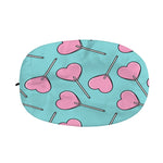 Pink Heart Lollipop Pattern Print Car Side Mirror Covers