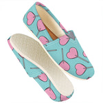 Pink Heart Lollipop Pattern Print Casual Shoes