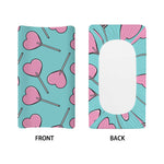 Pink Heart Lollipop Pattern Print Changing Pad Cover