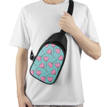 Pink Heart Lollipop Pattern Print Chest Bag