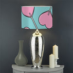 Pink Heart Lollipop Pattern Print Drum Lamp Shade
