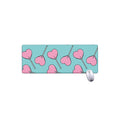 Pink Heart Lollipop Pattern Print Extended Mouse Pad