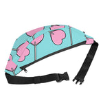 Pink Heart Lollipop Pattern Print Fanny Pack