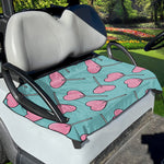 Pink Heart Lollipop Pattern Print Golf Cart Seat Cover