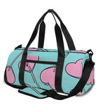 Pink Heart Lollipop Pattern Print Gym Bag