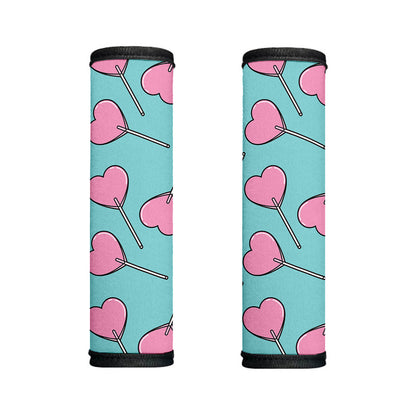 Pink Heart Lollipop Pattern Print Handle Covers