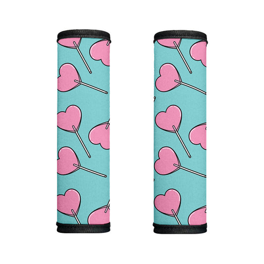 Pink Heart Lollipop Pattern Print Handle Covers