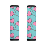 Pink Heart Lollipop Pattern Print Handle Covers