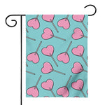 Pink Heart Lollipop Pattern Print House Flag