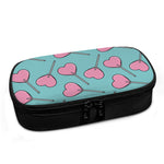 Pink Heart Lollipop Pattern Print Insulin Cooler Travel Case