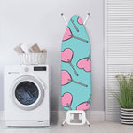 Pink Heart Lollipop Pattern Print Ironing Board Cover