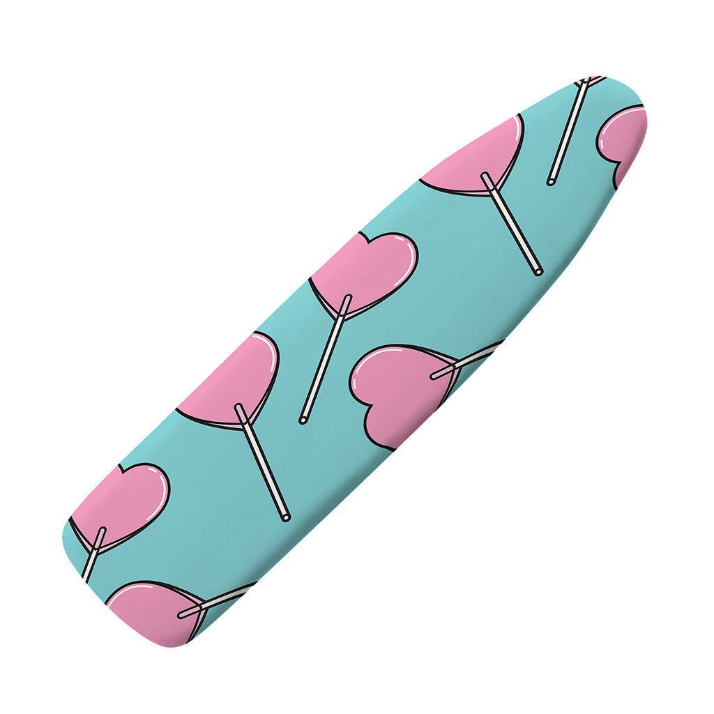 Pink Heart Lollipop Pattern Print Ironing Board Cover