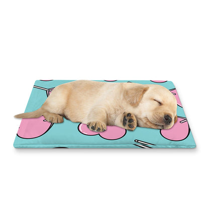 Pink Heart Lollipop Pattern Print Pet Cooling Mat Cover