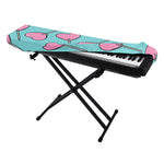 Pink Heart Lollipop Pattern Print Piano Keyboard Cover
