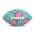 Pink Heart Lollipop Pattern Print Rugby Ball