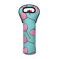 Pink Heart Lollipop Pattern Print Single Neoprene Wine Tote