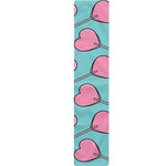 Pink Heart Lollipop Pattern Print Table Runner