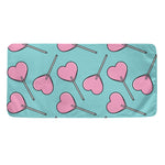 Pink Heart Lollipop Pattern Print Towel