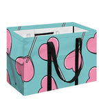 Pink Heart Lollipop Pattern Print Utility Tote Bag