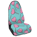 Pink Heart Lollipop Pattern Print Waterproof Car Seat Cover