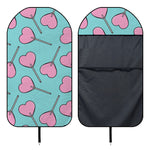 Pink Heart Lollipop Pattern Print Waterproof Car Seat Cover