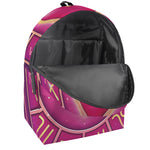 Pink Heart Zodiac Wheel Print Backpack