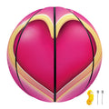 Pink Heart Zodiac Wheel Print Basketball