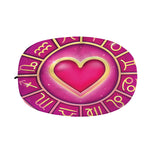 Pink Heart Zodiac Wheel Print Car Side Mirror Covers