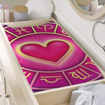 Pink Heart Zodiac Wheel Print Changing Pad Cover