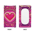Pink Heart Zodiac Wheel Print Changing Pad Cover