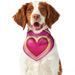 Pink Heart Zodiac Wheel Print Dog Bandana
