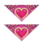 Pink Heart Zodiac Wheel Print Dog Bandana