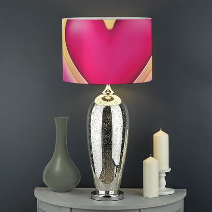 Pink Heart Zodiac Wheel Print Drum Lamp Shade