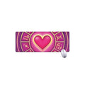 Pink Heart Zodiac Wheel Print Extended Mouse Pad