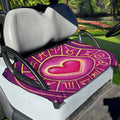 Pink Heart Zodiac Wheel Print Golf Cart Seat Cover