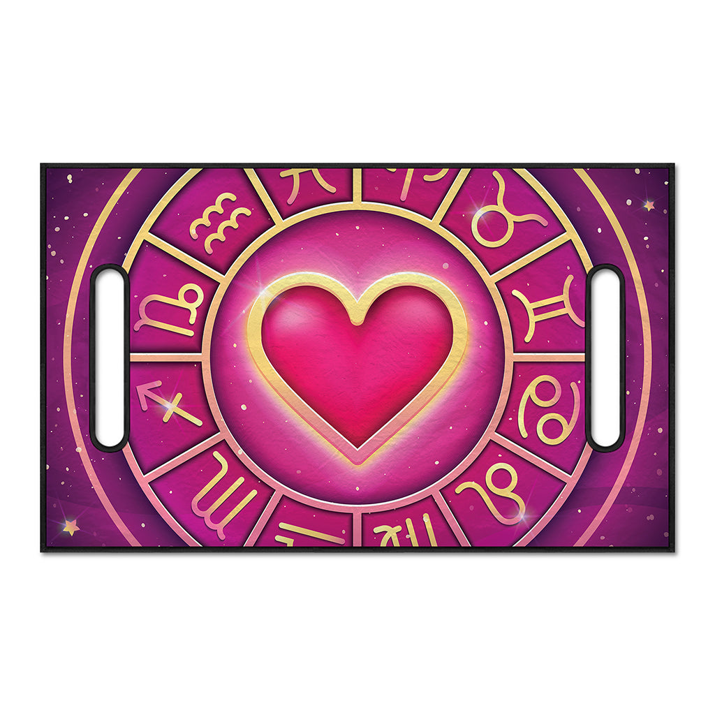 Pink Heart Zodiac Wheel Print Golf Cart Seat Cover
