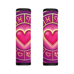Pink Heart Zodiac Wheel Print Handle Covers