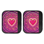 Pink Heart Zodiac Wheel Print Handle Covers