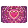 Pink Heart Zodiac Wheel Print Indoor Door Mat