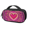 Pink Heart Zodiac Wheel Print Portable Cooler Travel Case